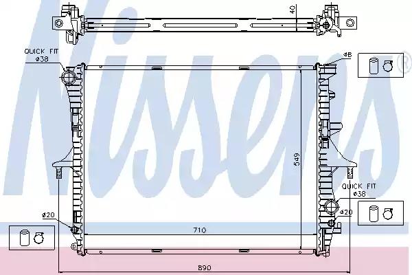 Радіатор ai q706-3.0 tdi+[oe 7l6.121.253 k] 65276A NISSENS