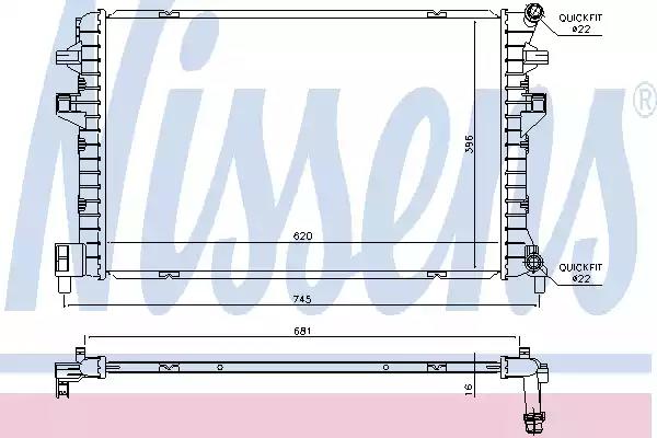 Радіатор охолоджування 65306 NISSENS