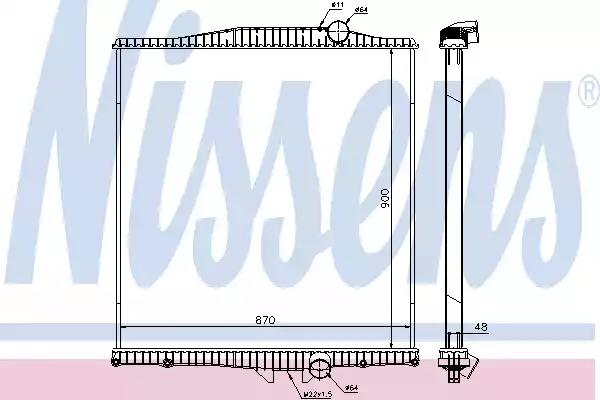 Радіатор системи охолодження 654620 NISSENS