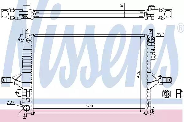Радіатор volvo s6000-2.0 t+[oe 36000487] 65553A NISSENS