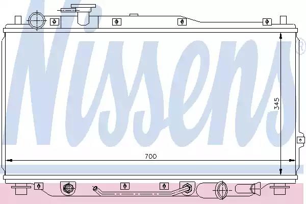 Радіатор, система охолодження двигуна 66605 NISSENS