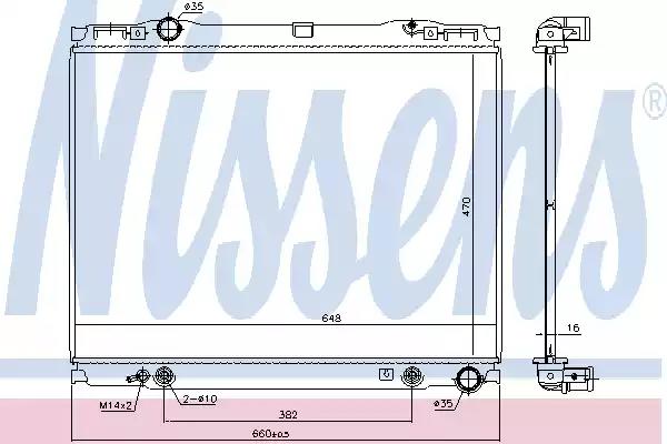 Радіатор охолодження двигуна 66777 NISSENS