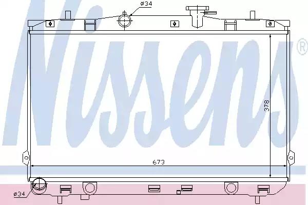Радіатор, система охолодження двигуна 67024 NISSENS
