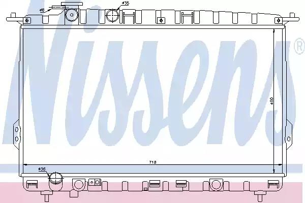 Радіатор охолодження двигуна 67026 NISSENS