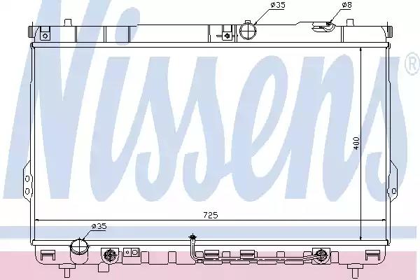 Nissens hyundai радіатор системи охолодження двигуна santa fe i 01- 67036 NISSENS