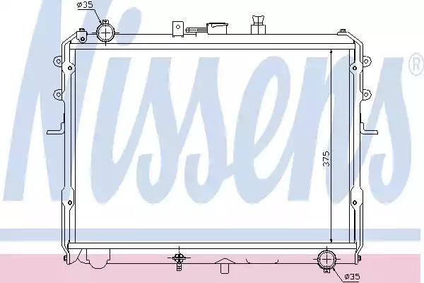 Радиатор охлаждение двигателя 67358 NISSENS