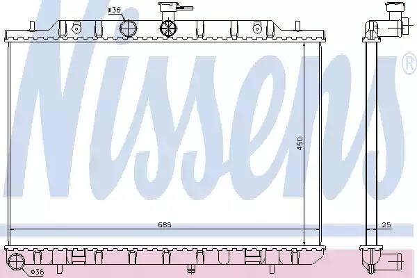 Nissens nissan радіатор системи охолодження двигуна x-trail 2.2 d ... 67366 NISSENS