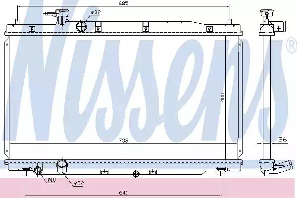 Nissens honda радіатор охолодження cr-v iii 2.0 07- 681386 NISSENS