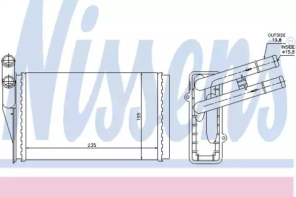 Радиатор отопителя 70221 NISSENS