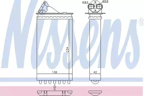 Радиатор отопителя 72655 NISSENS