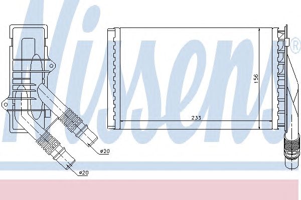 Пічка rn kangoo i98-1.0+[oe 77 01 205 538] 72985 NISSENS