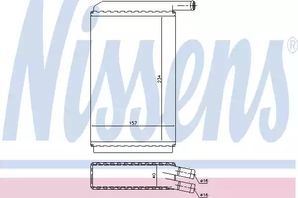 Радиатор отопителя 73940 NISSENS