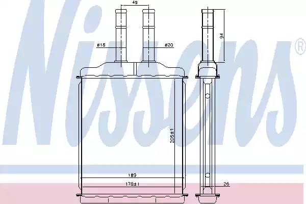 Радіатор пічки epica kl1/evanda/magnus/tosca 2.0-2.5 99- 76505 NISSENS