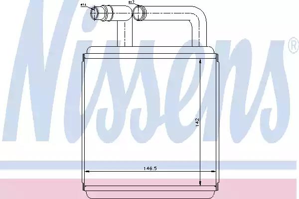 Теплообменник отопление салона 77618 NISSENS