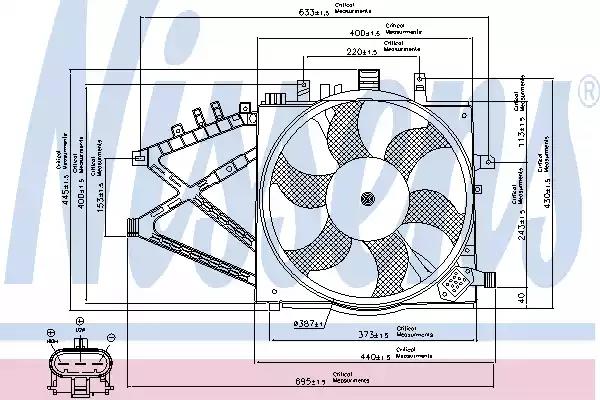 Nissens opel вентилятор радіатора corsa 10-12 93- 85190 NISSENS
