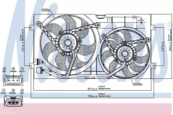 Nissens vw вентилятор радіатора beetle 98- audi seat skoda 85250 NISSENS