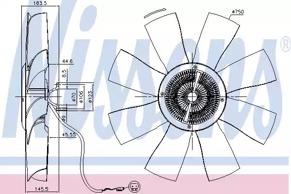 Муфта, вентилятор радіатора 86021 NISSENS
