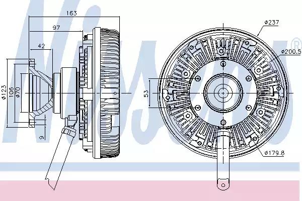 Муфта, вентилятор радіатора 86116 NISSENS