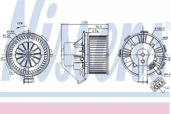 Вентилятор салону 87106 NISSENS