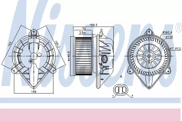 Вентилятор салону 87173 NISSENS