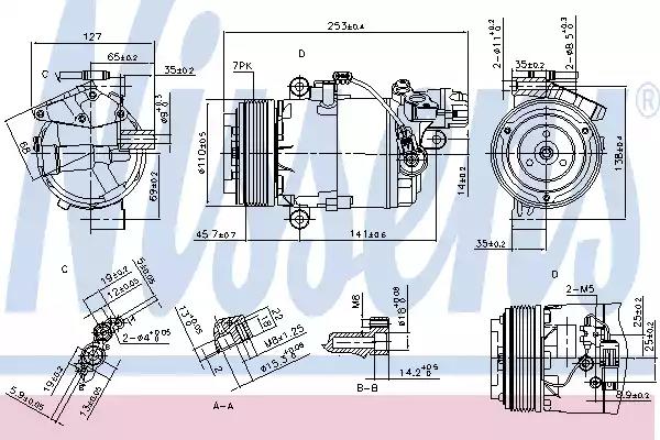 Компрессор кондиционера 890071 NISSENS