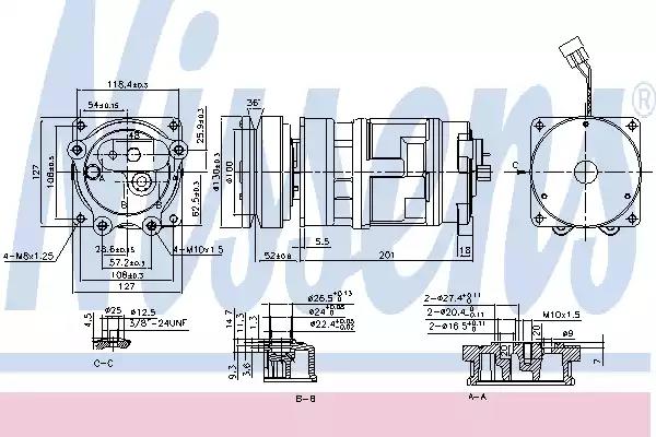 Компресор, система кондиціонування повітря 890369 NISSENS