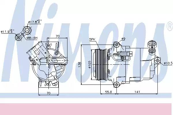 Компресор кондиціонера first fit 89038 NISSENS