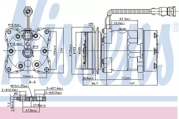 Компресор кондиціонера 89078 NISSENS