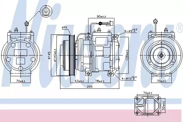 Компресор, система кондиціонування повітря 89119 NISSENS