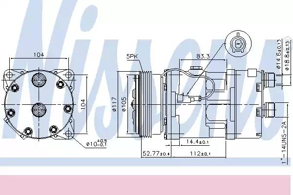 Nissens citroen компресор кондиціонера jumper i 2.5 2.8 fiat peugeot 89123 NISSENS