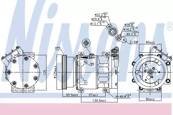 Компрессор кондиционера first fit 89164 NISSENS