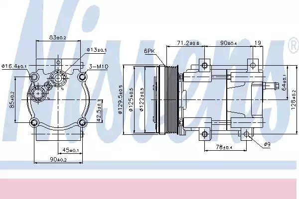 Nissens ford компресор кондиціонера escort v 90- escort vi 95- maverick 01-... 89205 NISSENS