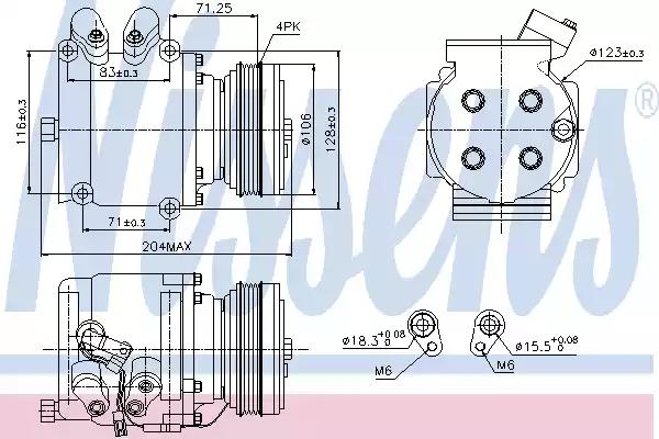 Nissens honda компресор кондиціонера civic v 91- civic vi 95- cr-v i 95- 89226 NISSENS