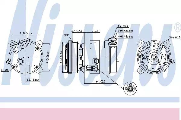 Компресор кондиціонера first fit 89257 NISSENS