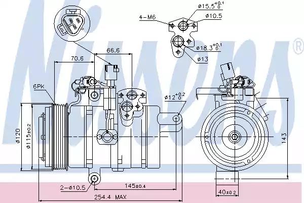Компрессор кондиционер 89607 NISSENS