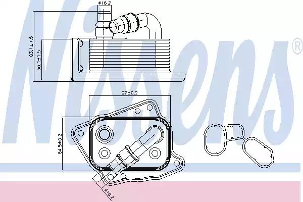 Радиатор охлаждения двигателя 90688 NISSENS