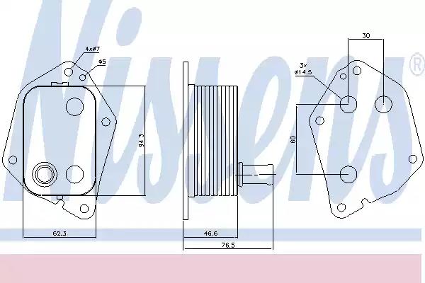 Радіатор масляний hyundai elantra ad 15- 1.6 crdi 90721 NISSENS
