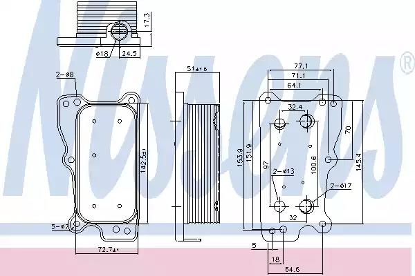 Радиатор охлаждения двигателя 90783 NISSENS