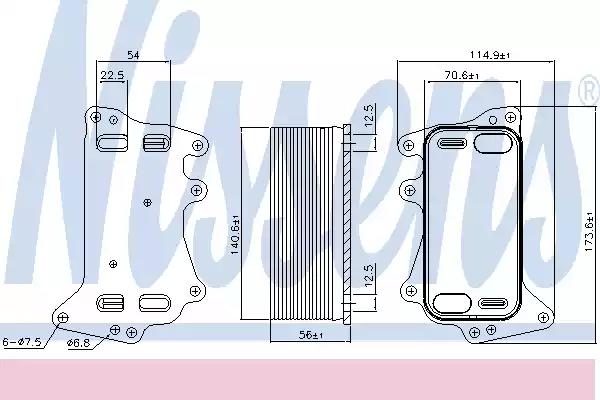 Масляный радиатор 90908 NISSENS