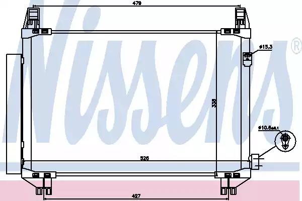 Конденсер кондиціонера 940085 NISSENS