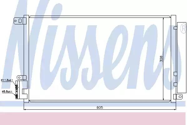 Nissens fiat радіатор кондиціонера конденсатор з... 940095 NISSENS