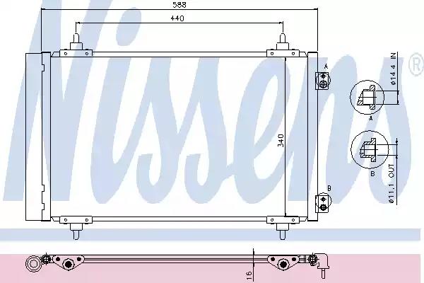 Радиатор кондиционера first fit 940111 NISSENS