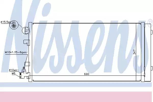 Радіатор кондиціонера megane/scénic iii 1.4-2.0 08-16 940160 NISSENS