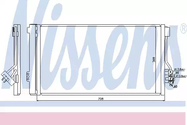 Радіатор кондиціонера vito/viano 2.0-3.5cdi 03- 940178 NISSENS