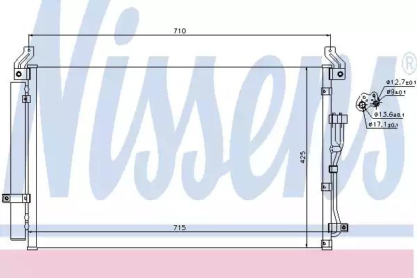 Конденсатор, система кондиціонування повітря 940212 NISSENS