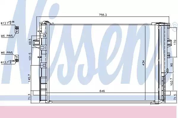 Радіатор кондиціонера first fit 940322 NISSENS