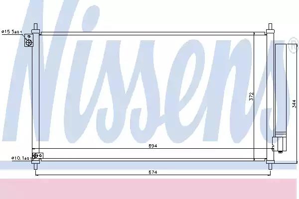 Радіатор кондиціонера 940341 NISSENS