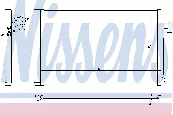 Радіатор кондиціонера 940364 NISSENS