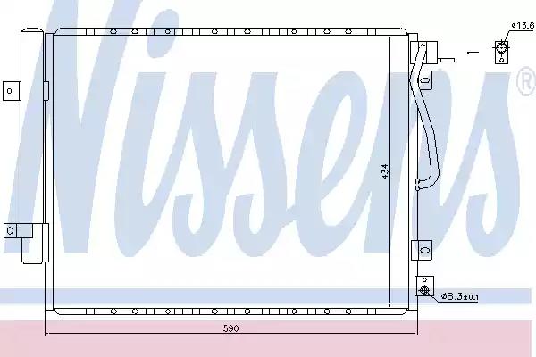 Радиатор кондиционера 940436 NISSENS