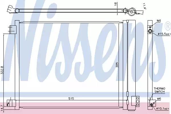 Конденсатор кондиционер 940624 NISSENS